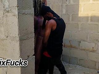 Jasmine Candy submits to Fjelixx fat monster cock domination rough doggystyle in public ebony pounding