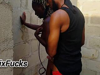 Jasmine Candy submits to Fjelixx fat monster cock domination rough doggystyle in public ebony pounding