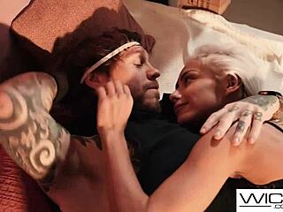 Super hot blonde model strips for photoshoot then deepthroats and fucks doggystyle 😍🔥