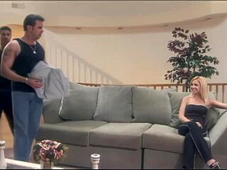 Hey Allysin Chaynes bounces those big tits while getting boned on the couch