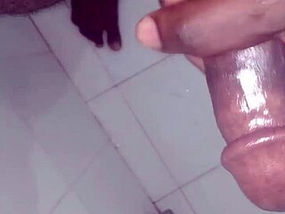 Young Stud Jerks Huge Cock While Wife's Gone