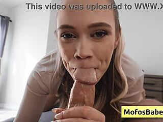 Oh man, Chloe Rose kokhalst op Charles Deras' enorme lul en rijdt hem diep in haar natte kut