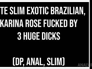 imagine cute slim brazilian taking monster cocks in dp anal with bbc dirty talk