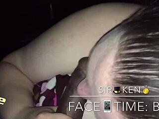 white bbw gives fat sloppy interracial blowjob