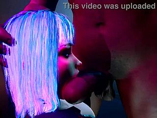 Cybercuck: Edgerunner girlfriend rides BBC cowgirl boyfriend watches cumshot