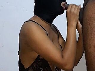 splendid latina babe sucks deep drawing out every drop with her sexy homemade couple skills