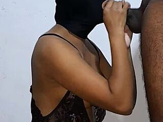 splendid latina babe sucks deep drawing out every drop with her sexy homemade couple skills