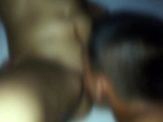 Wife moans loud as tongue laps her wet pussy in intense oral feast