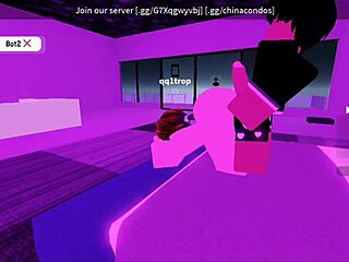 Random dude wants roblox assjob so good girl bends over and strokes his cock~
