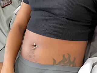 pornstar's natural tits hairy pussy tempts in intriguing view