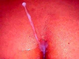 Up-close exotic interracial couple dives into wet hairy creampie action