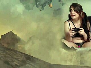 Holy shit sexy bimbo nerd in pigtails stockings games lovense to orgasm ep 5!!