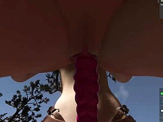 let's dive into caroline's redhead fantasies with strapon toys at the cabin