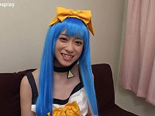 Teased cosplay heroine Yua Kiriyama begs more and cums hard
