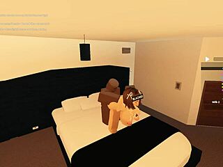 roblox slut squirts on big black cock in rough anal riding
