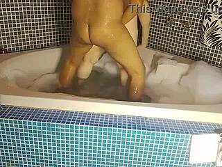 Latina milf hottie teases with natural tits before public pounding