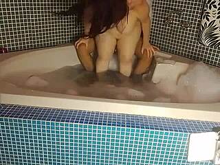 Latina milf hottie teases with natural tits before public pounding