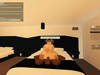 roblox slut squirts on big black cock in rough anal riding