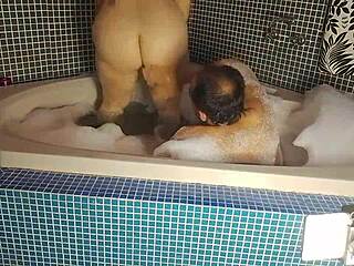 Latina milf hottie teases with natural tits before public pounding