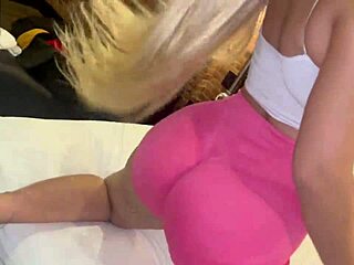 Gym babe takes huge creampie in ass hard!