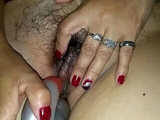 hairy latina milf wife masturbates her pussy with total enjoyment