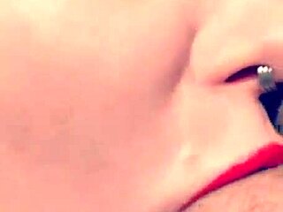 Milf Spits Sloppily on Cock While Deepthroating in Close-Up