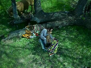 taylor rain takes rough doggystyle anal in hairy pussy and ass pounding