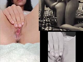 Whoa teen babe masturbates watching hot lesbian action petite amateurs 😍🔥