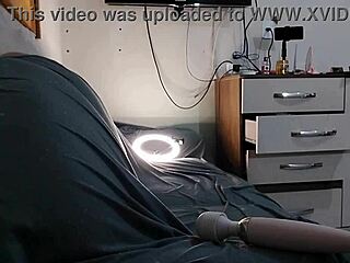 babe licks ass then machine fucks her tight hole