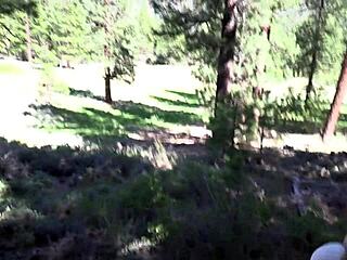 Celestina Blooms Bends for Creampie Breeding in Nature Outdoors