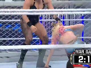 Female wrestlers battle fiercely in survivor series 2022 wargames