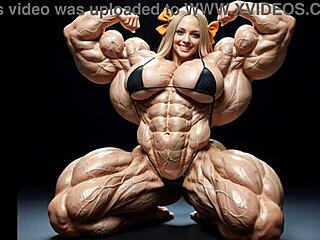 i can't stop watching abigail's huge muscles explode in growth during this fetish pump animation