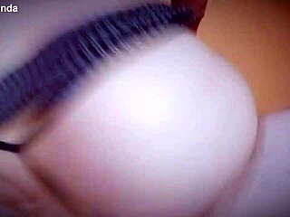 We filmed our first amateur homemade sex tape with lingerie ass play