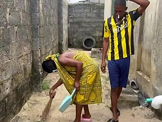 black pussy squirts endlessly riding harveyxbush's huge cock doggystyle backstage