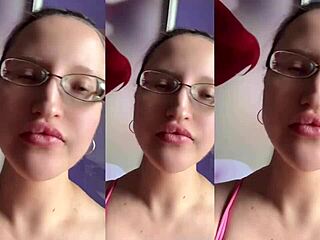 wanna hear me chew this huge food messily with glasses on?