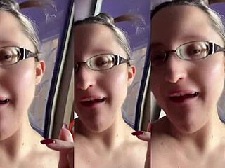 wanna hear me chew this huge food messily with glasses on?