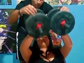 Fucking Stepsis in Gym Workout