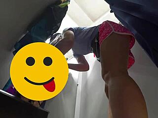 hidden cam spies curvy blonde milf's hairy pussy big ass no panties in fitting room