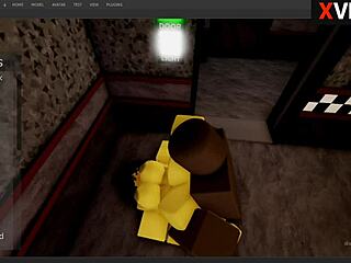 ROBLOX CHICA FNAF GETS POUNDED BY HUGE BBC IN STUDIO SEX FRENZY!