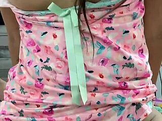 Feel this curvy latina teen's soft virgin body quiver as i tease her natural tits gently?