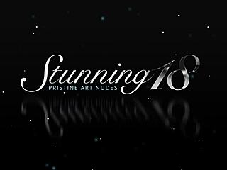 Shaved Cunt Teen Kathy Fingers Wild Through Lingerie and Stockings!