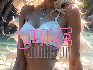 i... uh blonde blue eyes girl next door makin me crazy with her looks