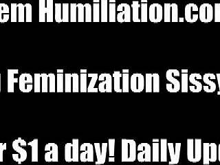 sub wears lingerie dress to suck femdom strapon pov