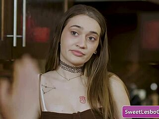 two horny blonde lesbians scarlett sage sera ryder kiss then strap-on fuck