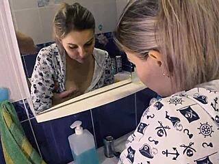 Quickie romp with petite teen Letty Black in pajamas leads to oral finish