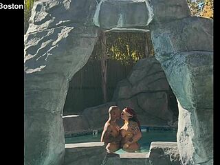 Hotwife Busty Boston Deepthroats BBC Poolside