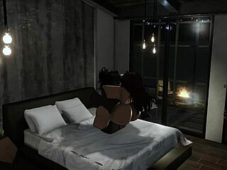 Stor svart kuk ødelegger hores hals, banker våt fitte og rumpe hardt med blass