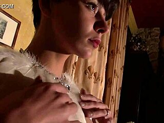 feathered tease reveals cute french girl's hidden libertine side