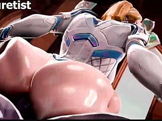 kiriko deepthroats cock as emma frost ass gets fucked