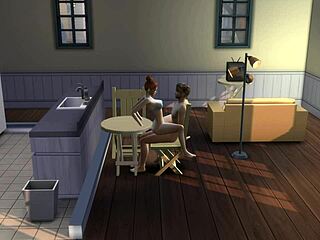 innocent stepsis bounces wildly on bro's lap like a naughty pony at the desk